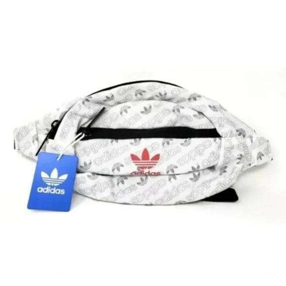 adidas Handbags - Adidas White Logo Fannypack